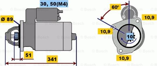 BOSCH 0 001 367 066 - Стартер avtolavka.club