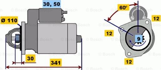 BOSCH 0 001 367 082 - Стартер avtolavka.club