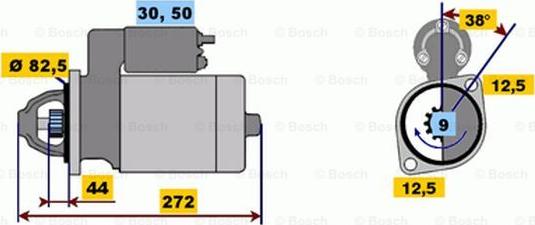 BOSCH 0 001 314 046 - Стартер avtolavka.club