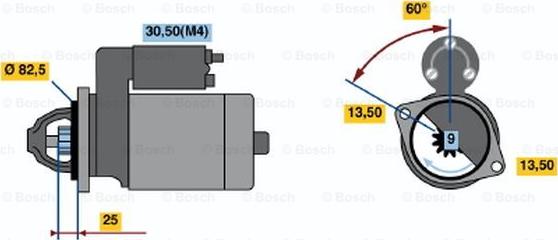 BOSCH 0 001 314 017 - Стартер avtolavka.club