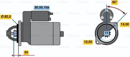 BOSCH 0 001 311 115 - Стартер avtolavka.club