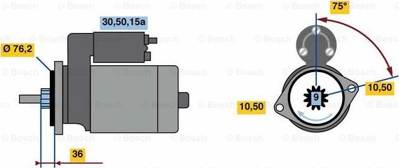 BOSCH 0 001 312 111 - Стартер avtolavka.club