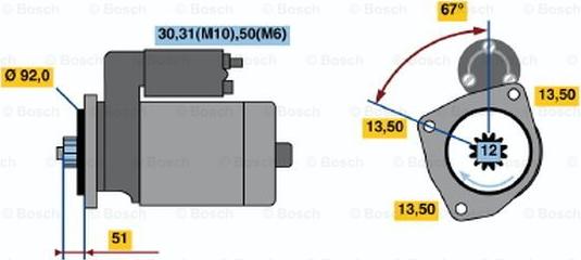 BOSCH 0 001 330 004 - Стартер avtolavka.club