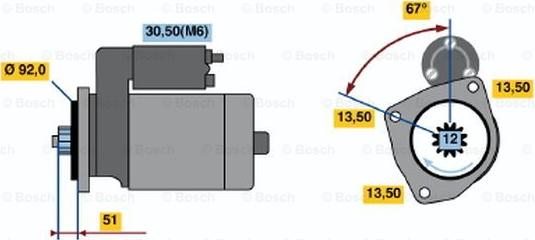 BOSCH 0 001 330 008 - Стартер avtolavka.club