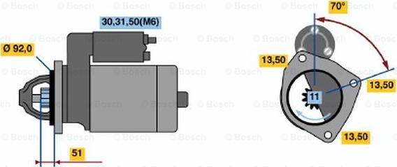 BOSCH 0 001 371 004 - Стартер avtolavka.club