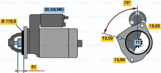 BOSCH 0 001 372 007 - Стартер avtolavka.club