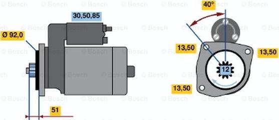 BOSCH 0 001 241 009 - Стартер avtolavka.club