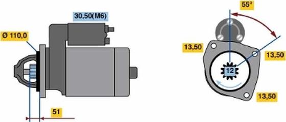 BOSCH 0 001 241 019 - Стартер avtolavka.club