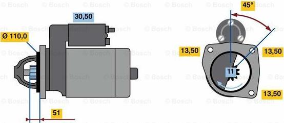 BOSCH 0 001 263 004 - Стартер avtolavka.club