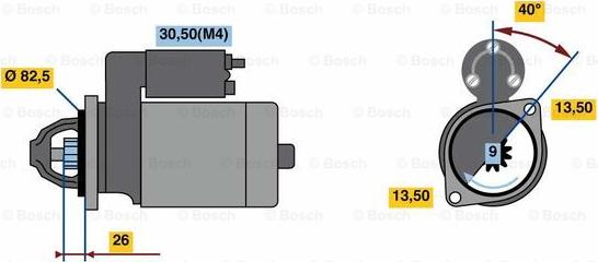 BOSCH 0 001 262 030 - Стартер avtolavka.club