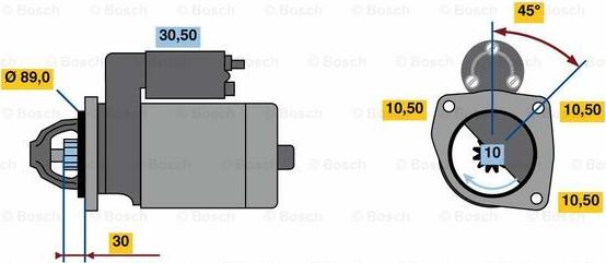 BOSCH 0 001 262 020 - Стартер avtolavka.club