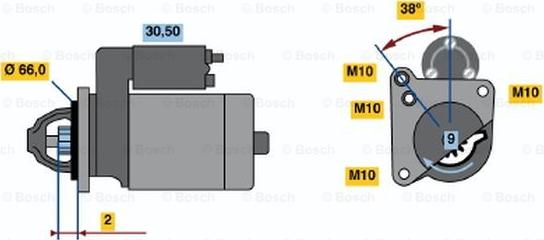 BOSCH 0 001 208 517 - Стартер avtolavka.club