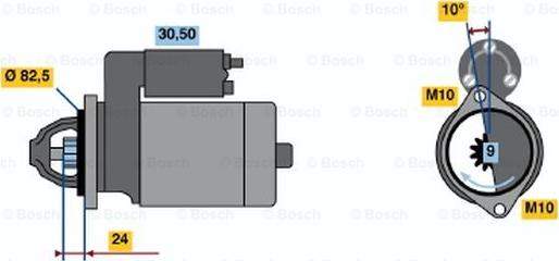 BOSCH 0 001 219 008 - Стартер avtolavka.club