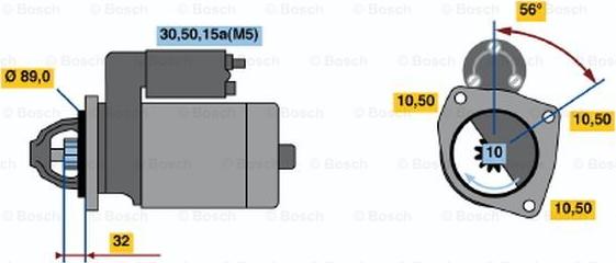 BOSCH 0 001 211 513 - Стартер avtolavka.club