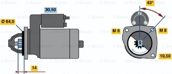 BOSCH 0 001 211 536 - Стартер avtolavka.club