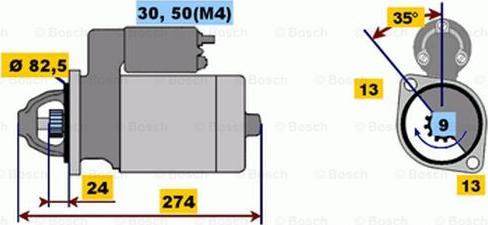 BOSCH 0 001 219 014 - Стартер avtolavka.club