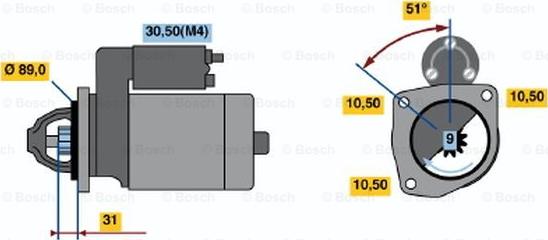 BOSCH 0 001 230 006 - Стартер avtolavka.club