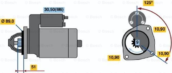 BOSCH 0 001 230 001 - Стартер avtolavka.club