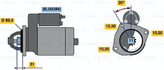 BOSCH 0 001 231 019 - Стартер avtolavka.club