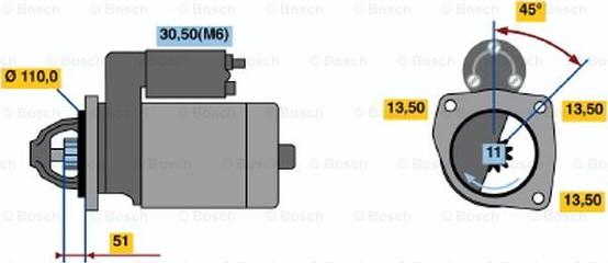 BOSCH 0 001 231 013 - Стартер avtolavka.club