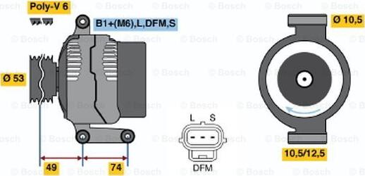 BOSCH 0 124 415 032 - Генератор avtolavka.club