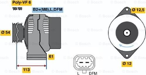 BOSCH 0 124 425 059 - Генератор avtolavka.club