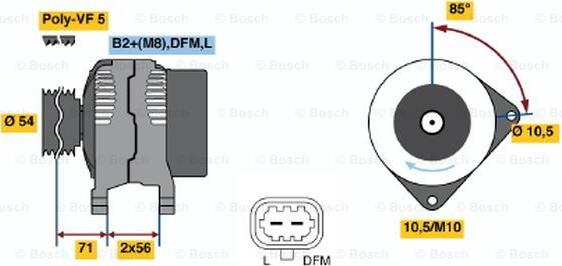 BOSCH 0 124 425 060 - Генератор avtolavka.club