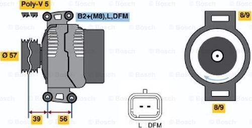 BOSCH 0 124 425 023 - Генератор avtolavka.club