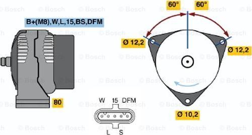 BOSCH 0 124 655 016 - Генератор avtolavka.club