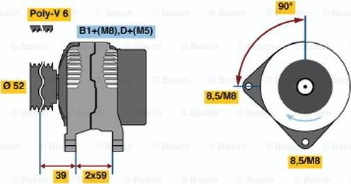 BOSCH 0 124 515 090 - Генератор avtolavka.club