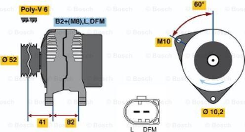 BOSCH 0 124 515 015 - Генератор avtolavka.club