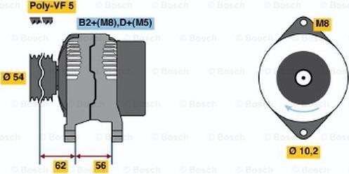 BOSCH 0 124 515 031 - Генератор avtolavka.club