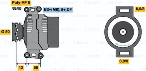 BOSCH 0 124 515 115 - Генератор avtolavka.club