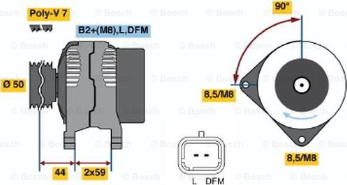 BOSCH 0 124 525 044 - Генератор avtolavka.club