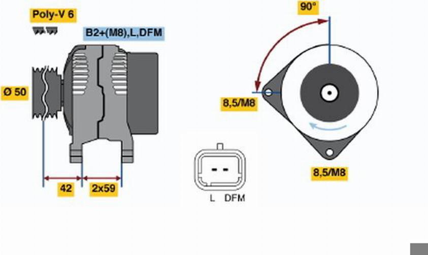 BOSCH 0 124 525 043 - Генератор avtolavka.club