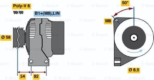 BOSCH 0 124 525 061 - Генератор avtolavka.club