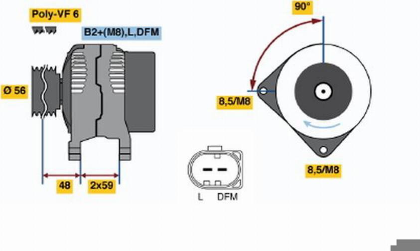 BOSCH 0124525067 - Генератор avtolavka.club