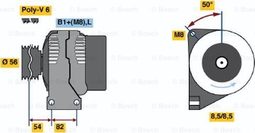 BOSCH 0 124 625 001 - Генератор avtolavka.club