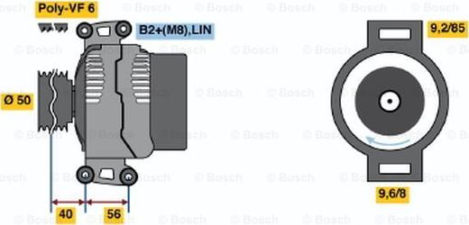 BOSCH 0 124 625 033 - Генератор avtolavka.club