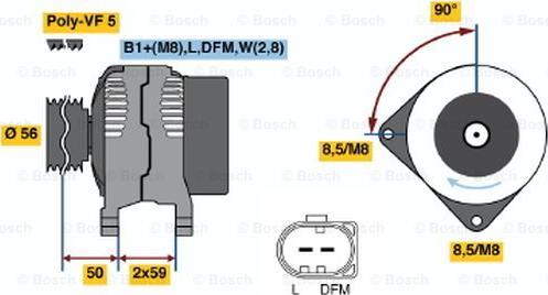 BOSCH 0 124 315 012 - Генератор avtolavka.club