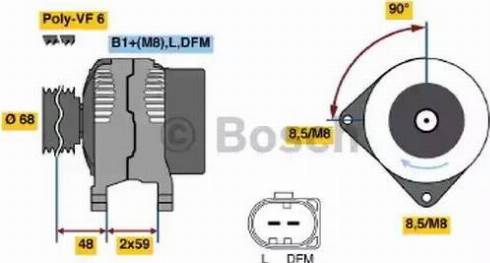 BOSCH 0 124 325 088 - Генератор avtolavka.club