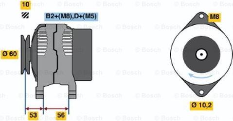 BOSCH 0 124 225 009 - Генератор avtolavka.club