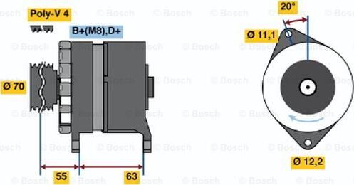 BOSCH 0 120 469 875 - Генератор avtolavka.club