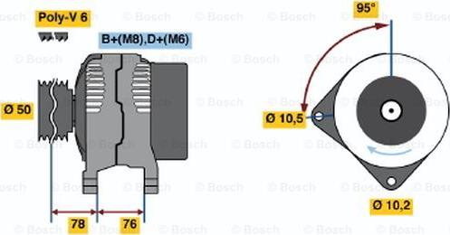 BOSCH 0 120 485 048 - Генератор avtolavka.club