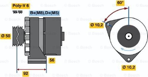 BOSCH 0 986 036 390 - Генератор avtolavka.club