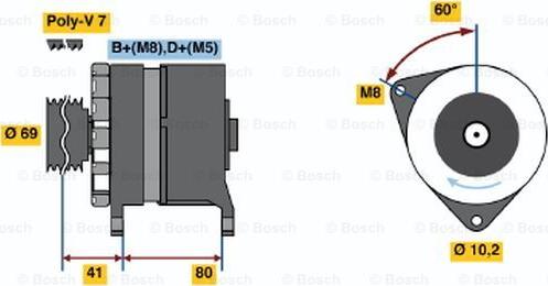 BOSCH 0 120 468 024 - Генератор avtolavka.club