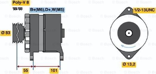 BOSCH 0 120 468 163 - Генератор avtolavka.club