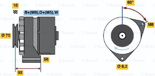 BOSCH 0 120 468 120 - Генератор avtolavka.club