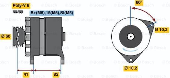 BOSCH 0 120 468 128 - Генератор avtolavka.club