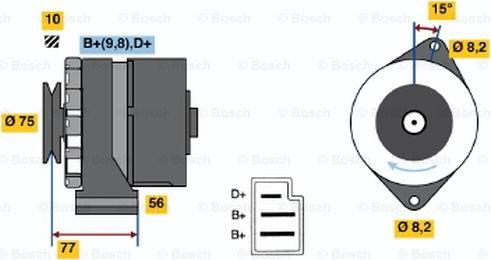 BOSCH 0 986 030 740 - Генератор avtolavka.club